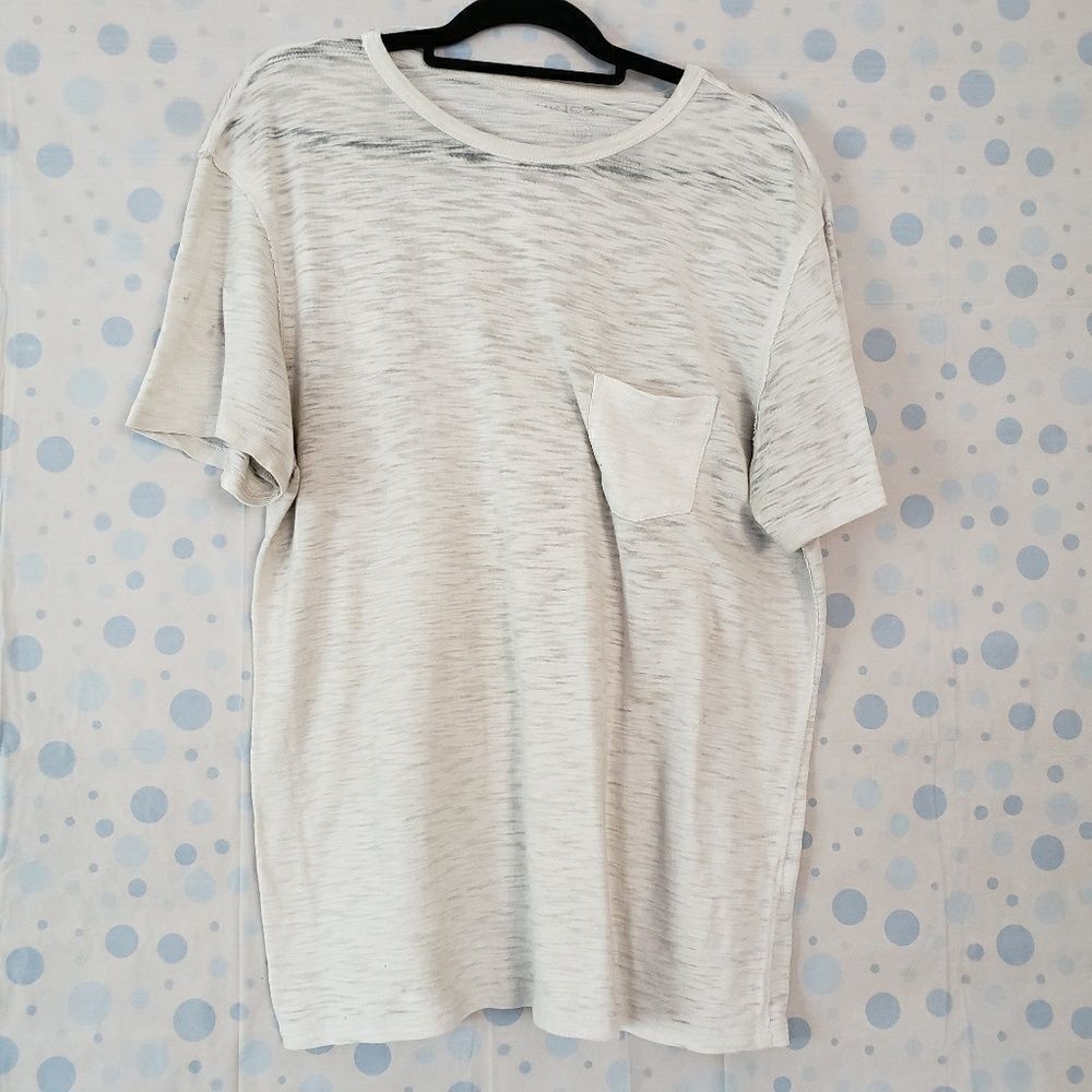 Vince taupe burnout pocket tee